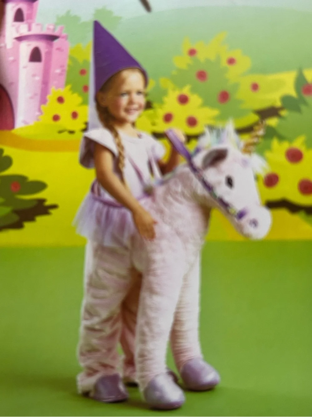 Unicorn Rainbow Costume #2,Dream Play Imagine 2-Piece Step-In Costume and. Hat,